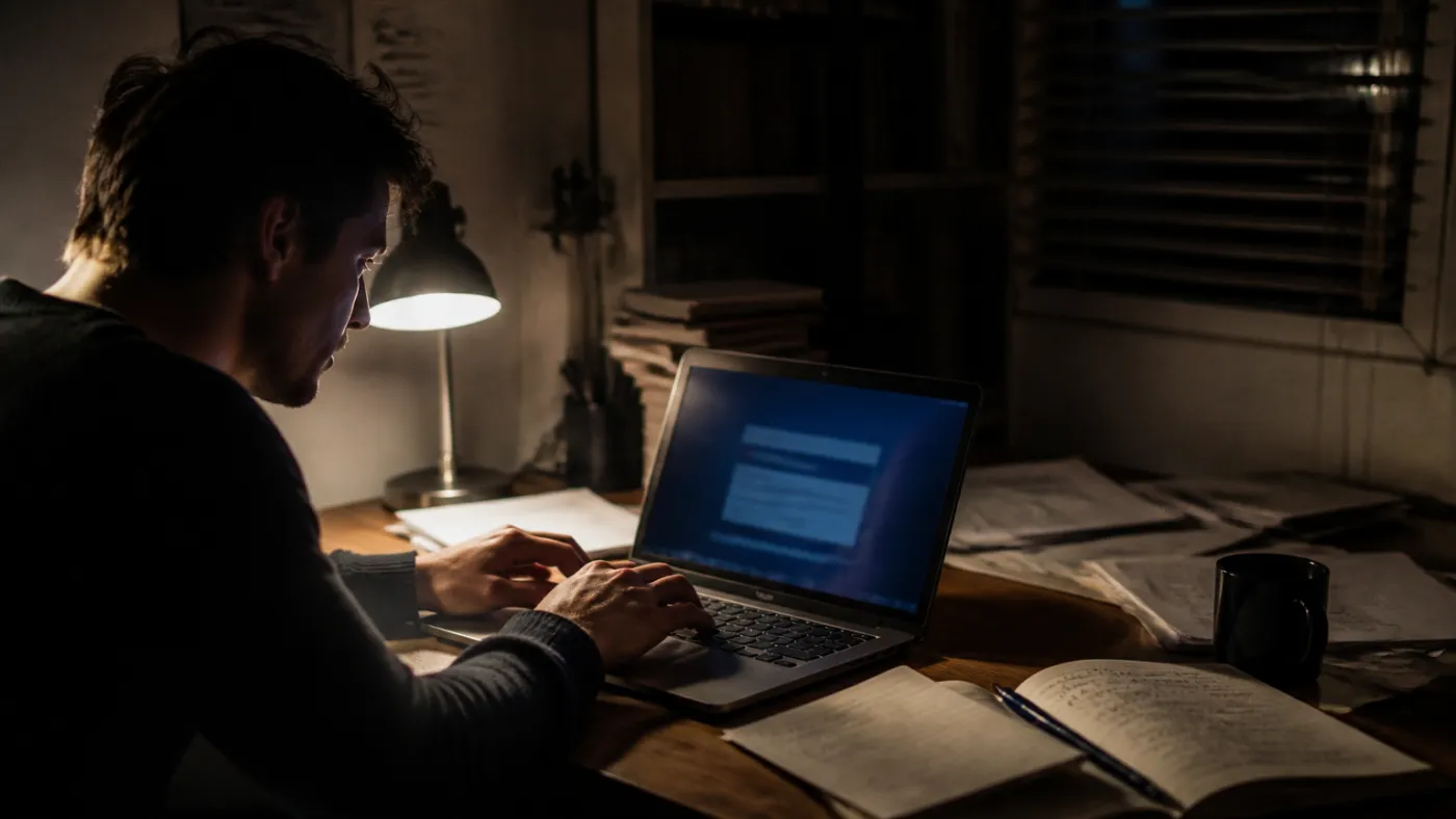user accessing SecureDrop site in home office