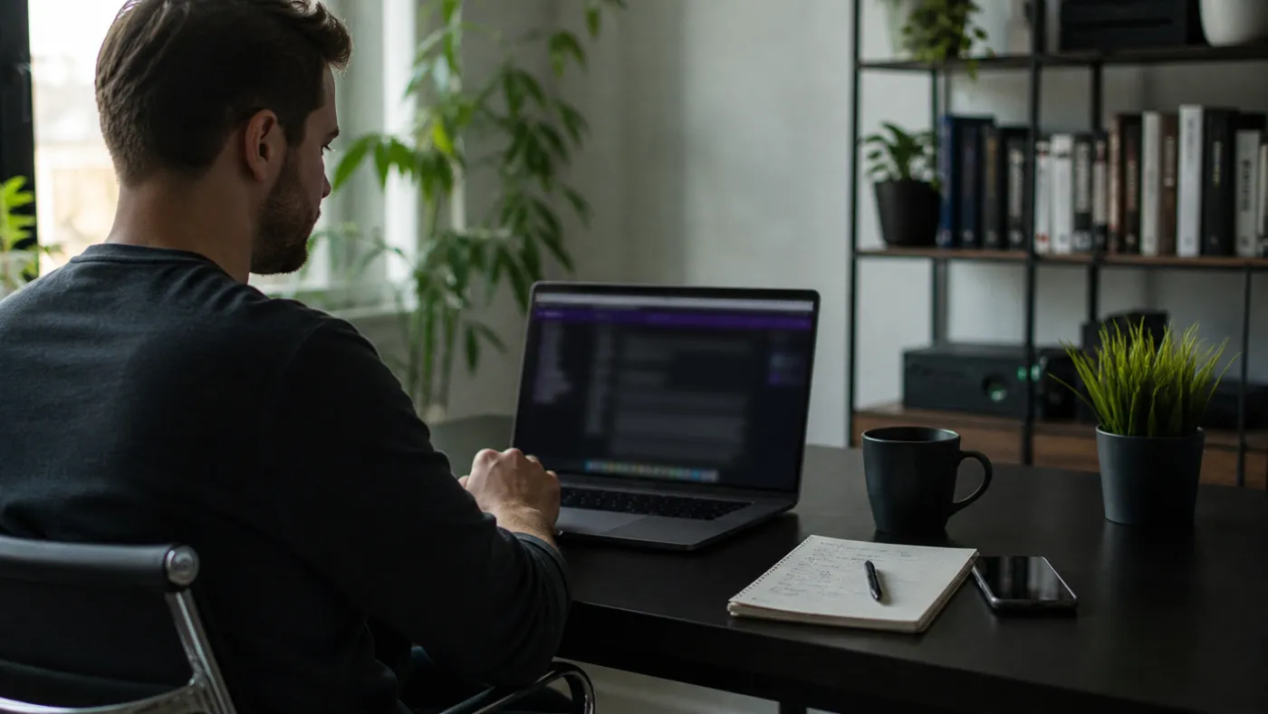 user examining Tor Browser links in office