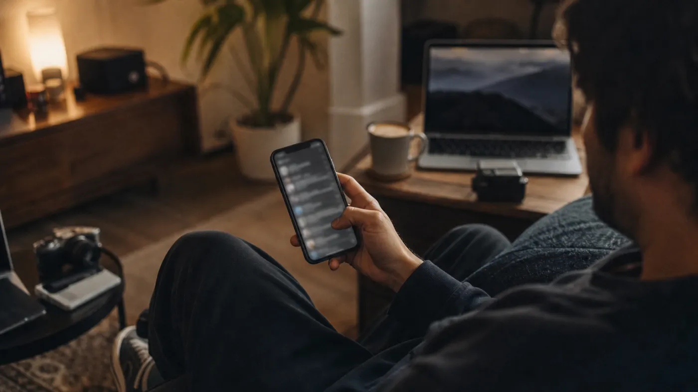 iPhone user engaging with Reddit discussions