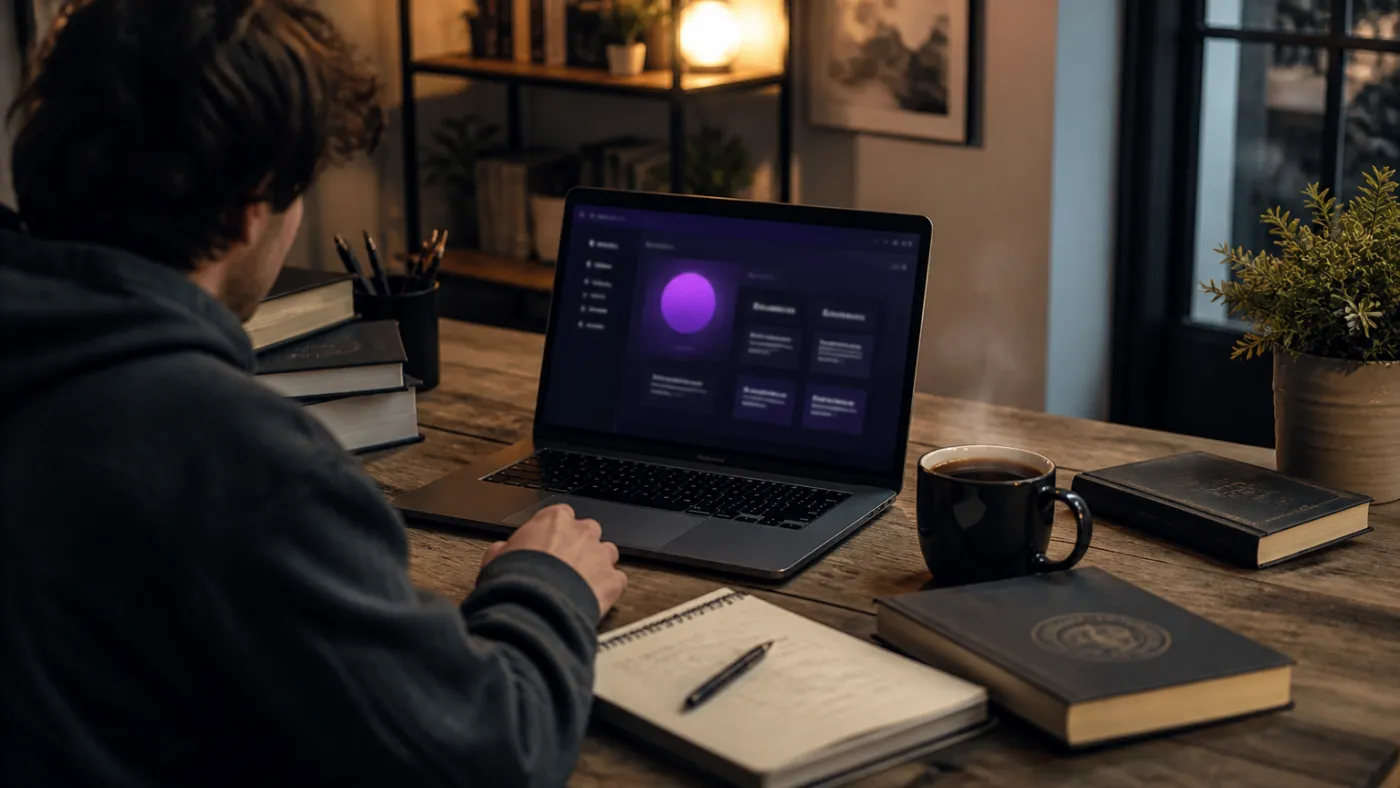 user at desk exploring Tor Browser resources