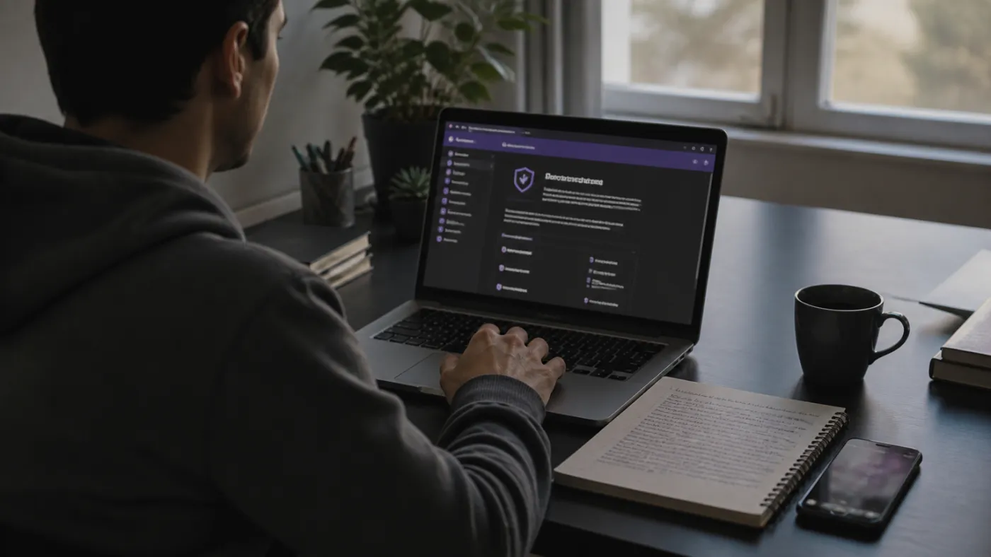 person reviewing Tor Browser safety tips